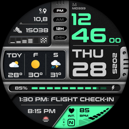 MD339 Digital watch face