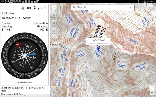 Wasatch Backcountry Skiing Map